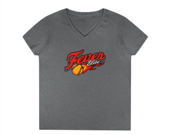 Fever Elite dames-T-shirt met V-hals: zacht katoenen sport-T-shirt