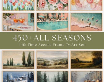 450+ All Seasons Samsung Frame TV Art Bundle: Seasonal Digital Download Set (Lifetime Access)
