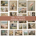 100+ Spring Gallery Wall Art Bundle: Vintage Printable Cottagecore Decor (Digital Download)