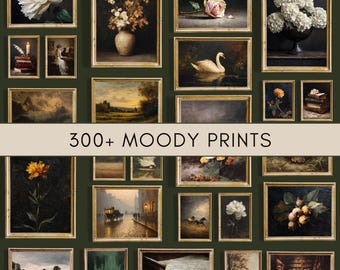 300+ Moody Gallery Wall Art Prints: Vintage Cottagecore Decor (Digital Download)