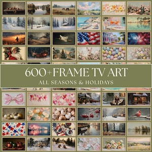 Pakiet 600+ grafik do telewizorów Samsung Frame: kolekcja sztuki cyfrowej All Seasons & Holidays (dożywotni dostęp)