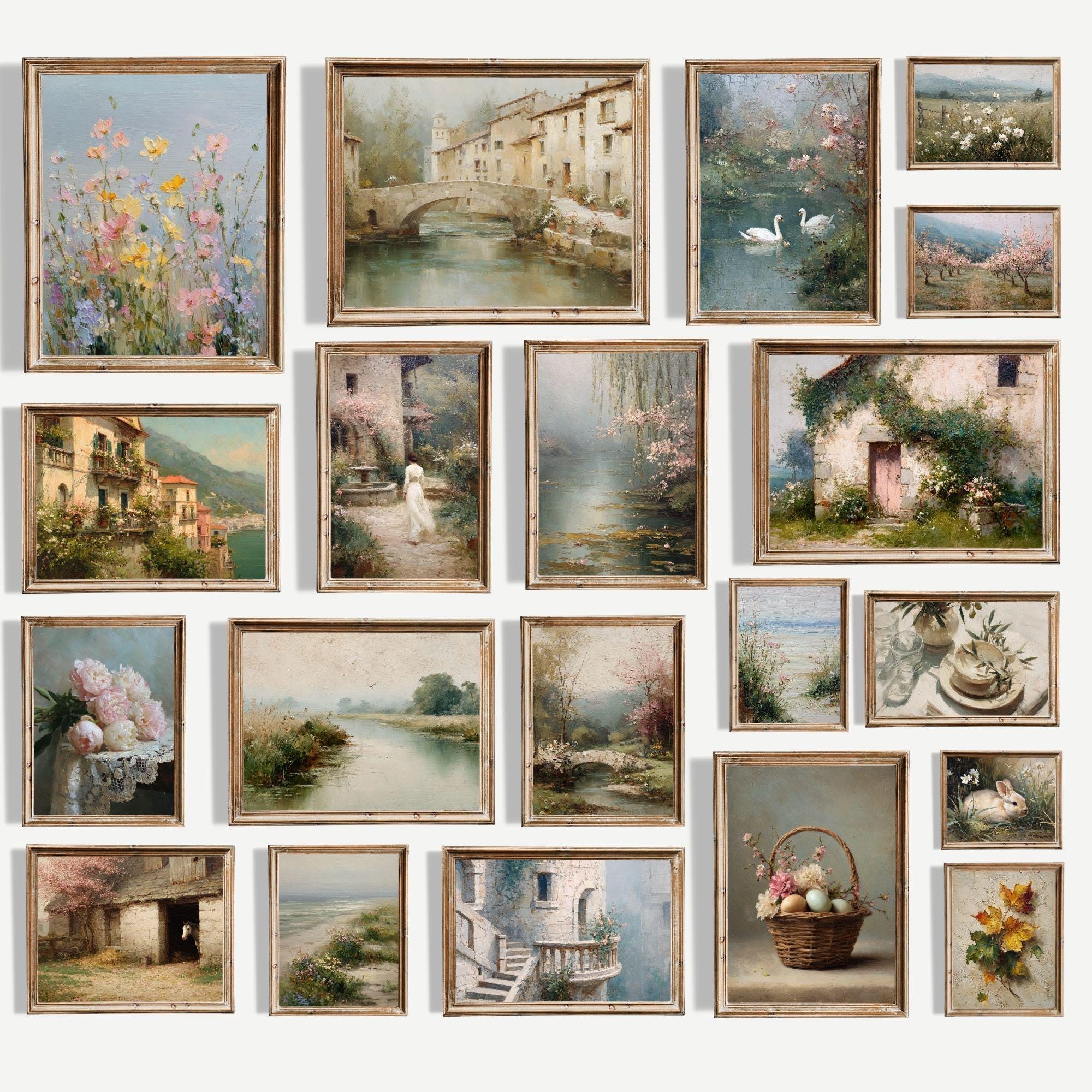 450+ French Country Wall Art Bundle: Vintage Cottagecore Gallery Prints ...