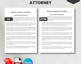 Modulo di procura medica / procura sanitaria (Canva e PDF)