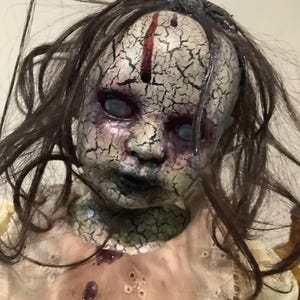 OOAK    Her Name Is Decay.    Dark, Horror Seated Blank Stare Art Doll.   Made By Long Gone Dolls.     Creepy,Unique, Unusual
