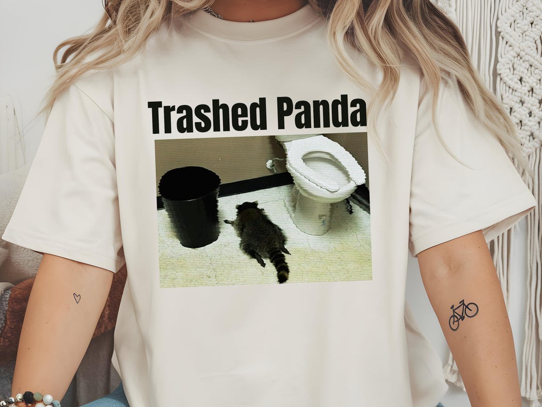 Trashed Panda, Funny Drunk Racoon T-shirt, Comfort Colors - Etsy