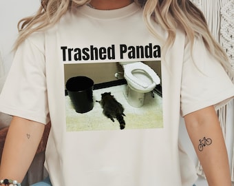 Trashed Panda, Funny Drunk Racoon T-Shirt, comfort colors