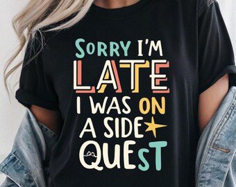 Funny Side Quest T-Shirt – Gamer, DND, ADHD Gift