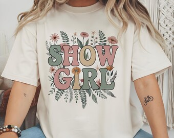 Showgirl Floral T-shirt: Comfort Colors Music Lover Tee