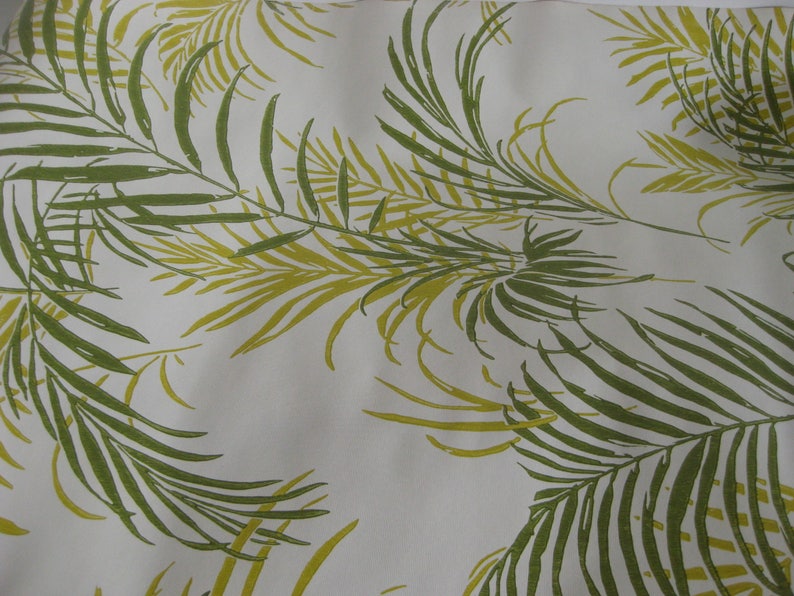 Mid century modern botanical wallpaper green and yellow leaf | Etsy
