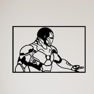 Iron Man metal wall decor Iron Man metal ornament laser cut