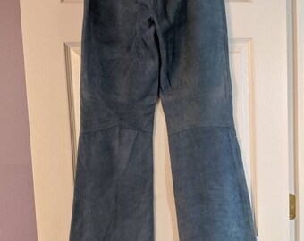 Blue Suede Pants - Etsy