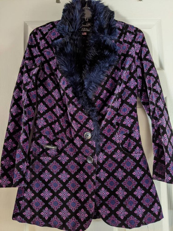 Rampage Velvet Patterned Jacket
