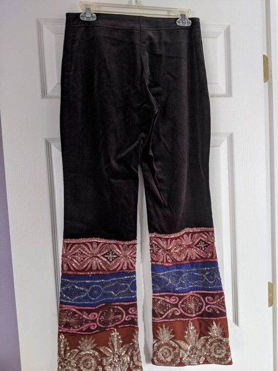 Velvet Sequined Bell Bottoms