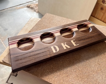 Personalized Hardwood Whiskey Flight Board