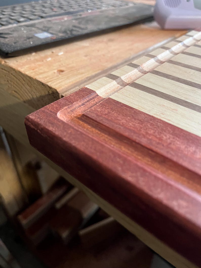 Handcrafted Signature Stripe Cutting Board – Maple, Walnut image 10