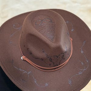 Brown Cow- cowgirl - cowboy western hat