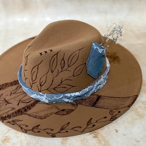 Pocket full of flowers - cowgirl - cowboy wide brimmed western hat