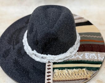 Feathers and Fall- cowgirl - cowboy western wide brimmed hat
