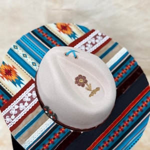 Paint me Aztec- cowgirl - cowboy western wide brimmed hat