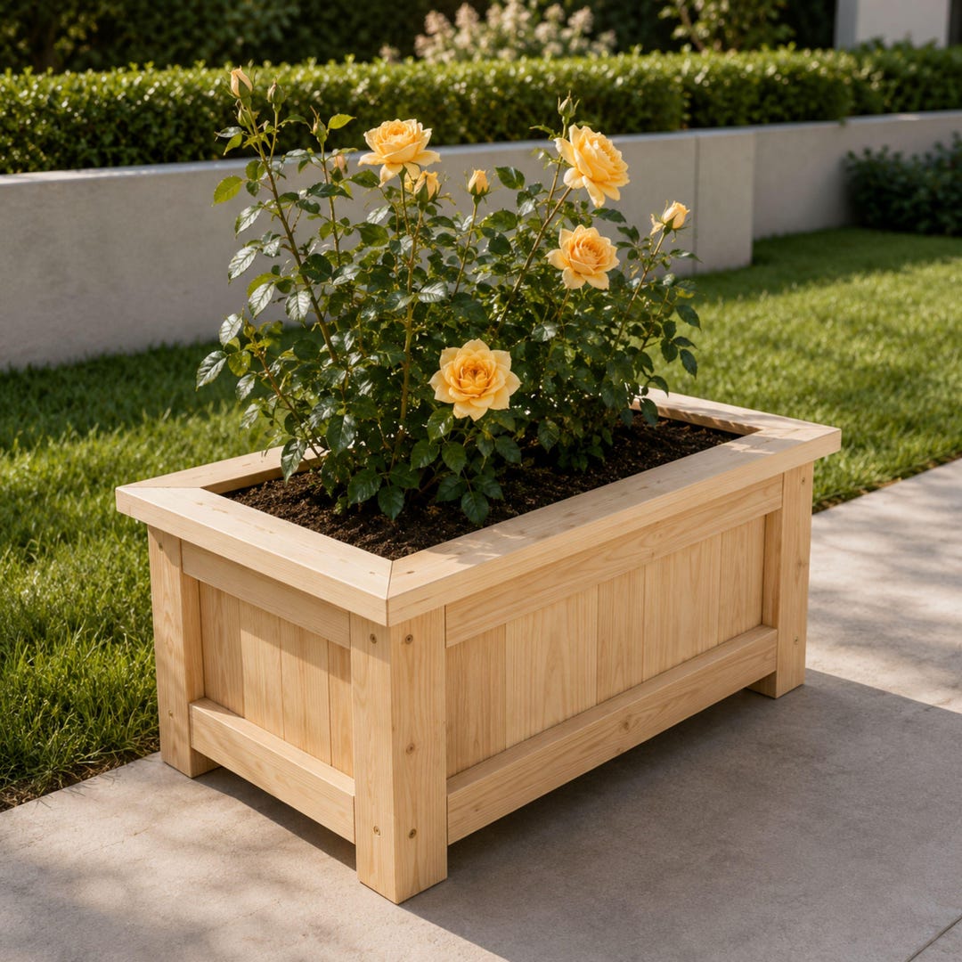 2x4 Cedar Planter Box Plans PDF, DIY Wood Planter, Outdoor Planter ...