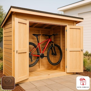 DIY Wooden Bike Shed Plans: Outdoor Storage (PDF Download