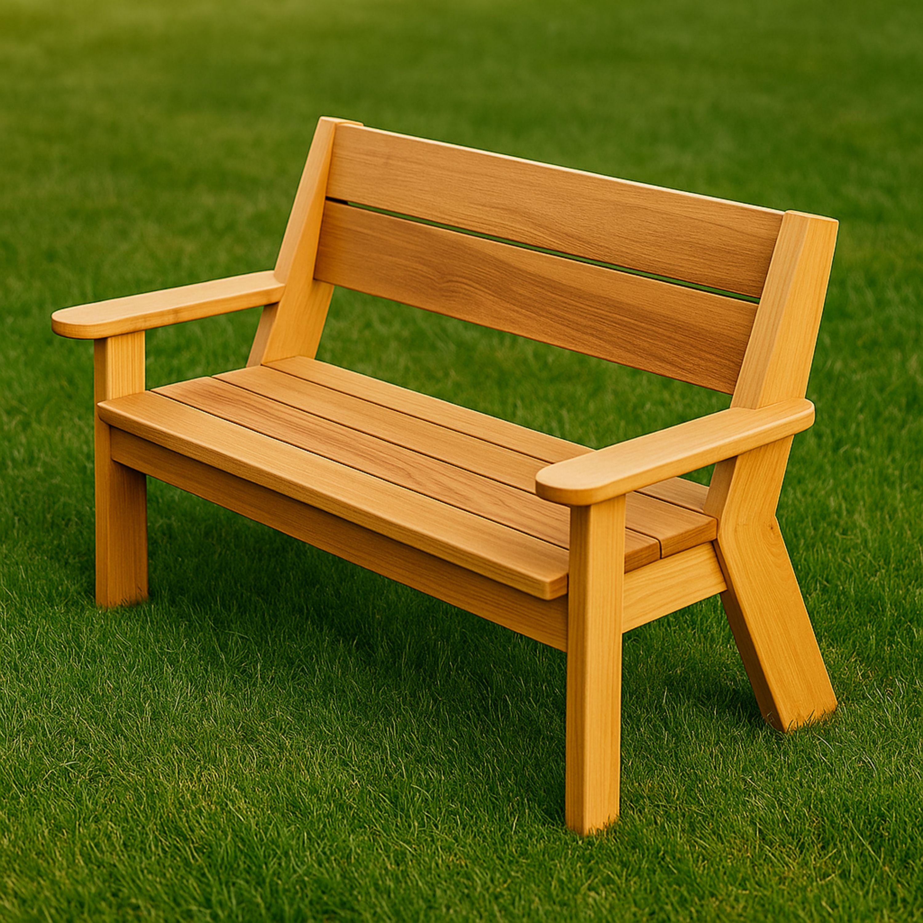 DIY Wooden Garden Bench Plans, Outdoor Patio Seat PDF - Etsy