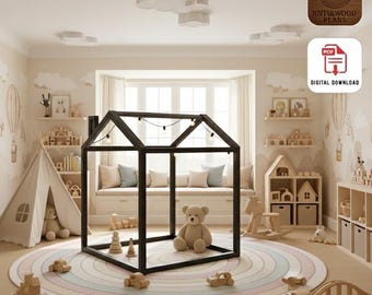 Montessori 2×2 Playhouse Plans PDF, Indoor Kids Playhouse