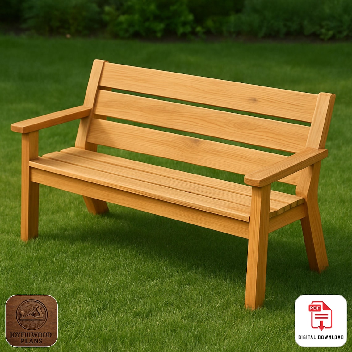 DIY Wooden Garden Bench Plans, Outdoor Patio Seat PDF - Etsy