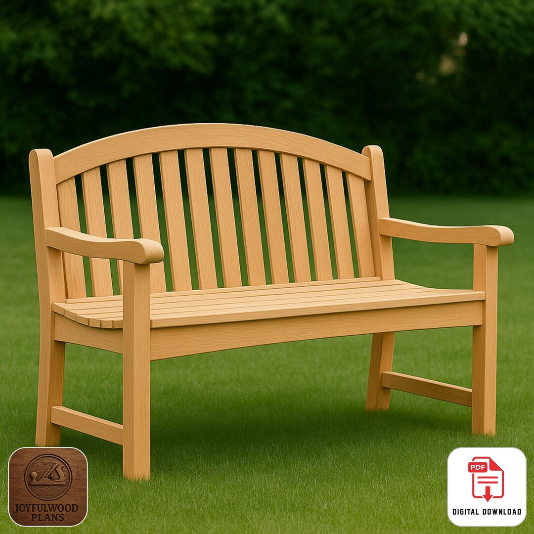 DIY Wooden Garden Bench Plans, Classic Outdoor Seat PDF - Etsy
