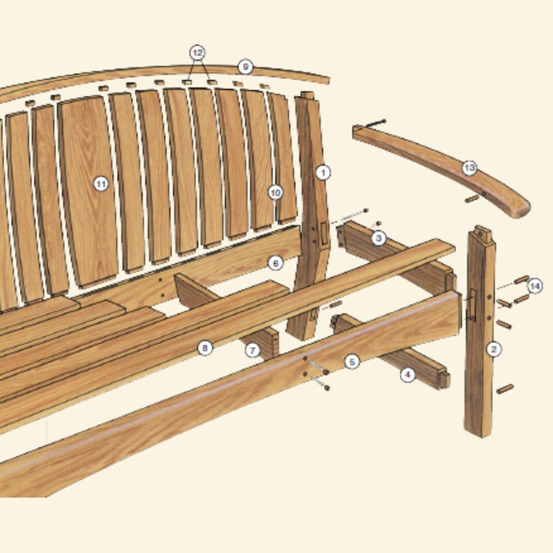 DIY Wooden Garden Bench Plans, Classic Outdoor Seat PDF - Etsy Australia