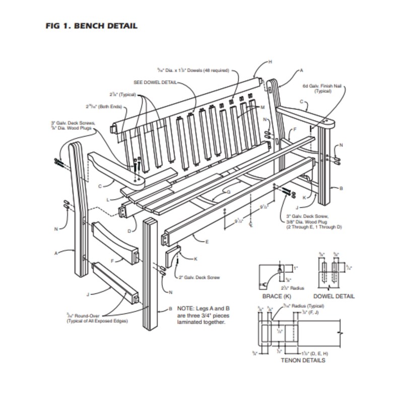 Wooden Garden Bench Plans PDF, DIY Outdoor Patio Seat - Etsy