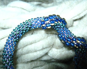 Mermaid Spiral Bead Crochet Bracelet