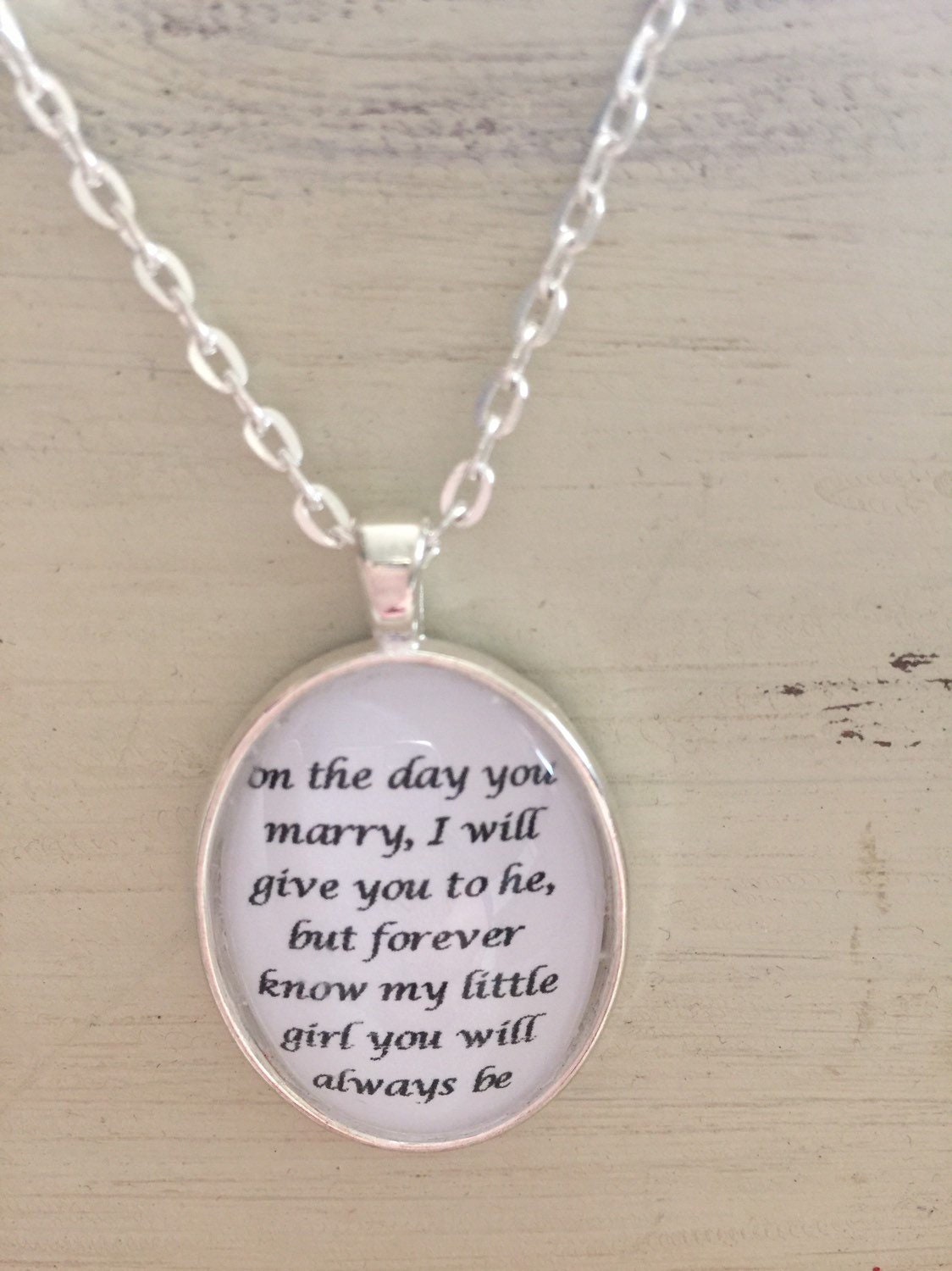 Father to Daughter bridal pendant necklacegift for daughter Etsy