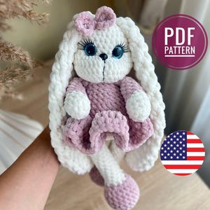 Crochet Bunny Pattern: Amigurumi Toy Tutorial (PDF Digital Download)