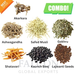 Ayurvedic Herb Combo: Ashwagandha, Shatavari, Safed Musli - 350g Pack
