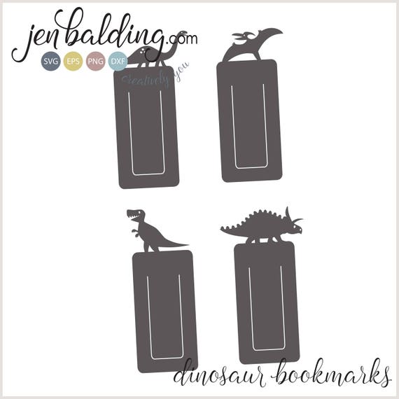 Dinosaur Svg Files For Silhouette Dinosaur Bookmark Etsy