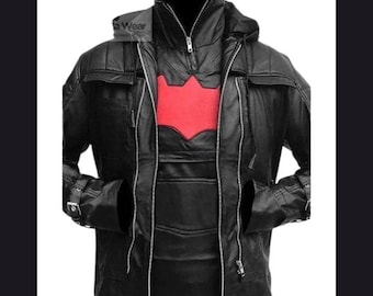 Rotkäppchen Inspirierte Kunstleder Jacke: Cosplay Biker Outfit