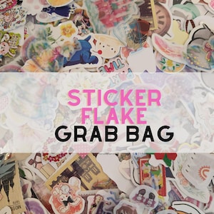 Mystery Sticker Flakes Grab Bag: Scrapbook, Journal, Penpal Stickers