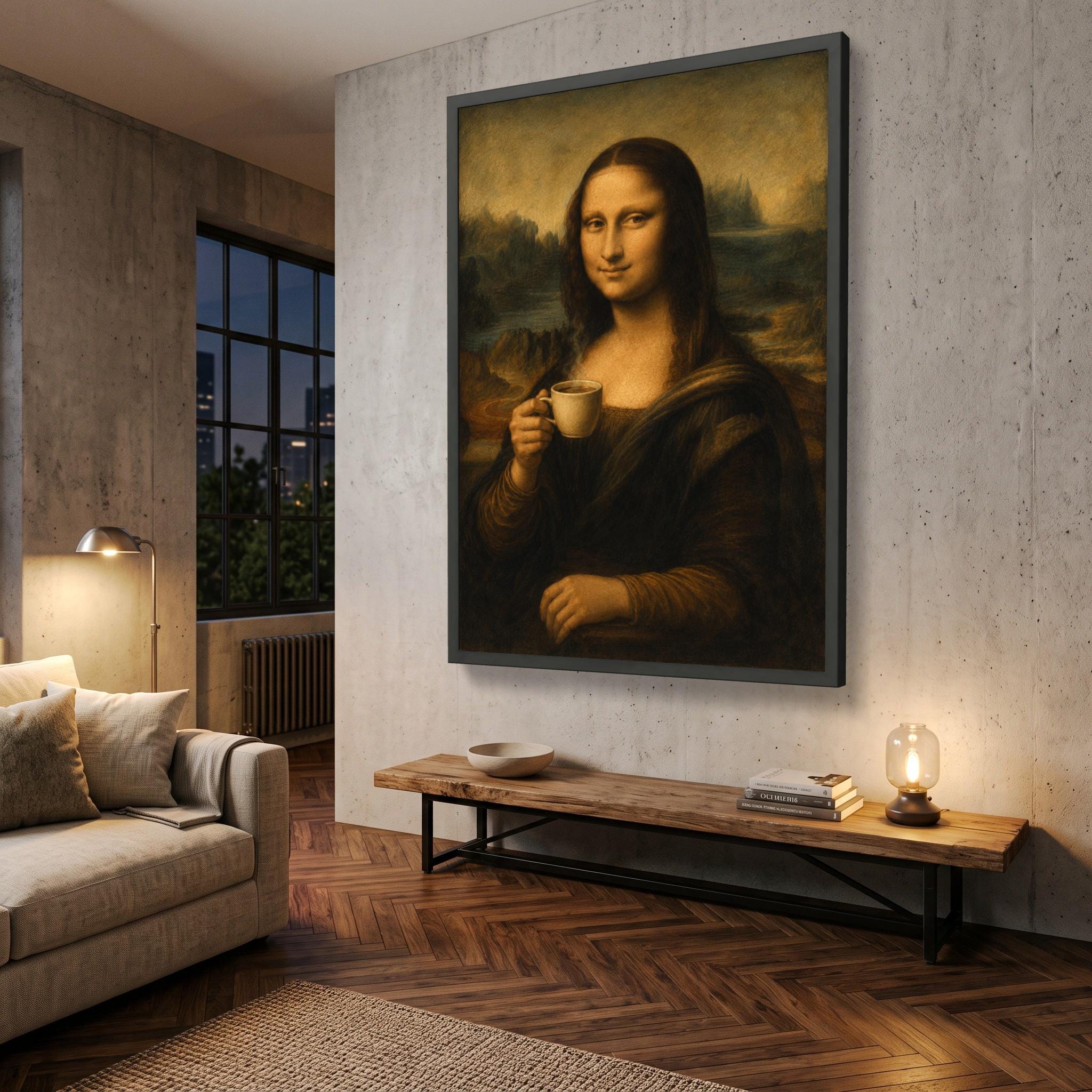 Mona lisa painting - Etsy 日本