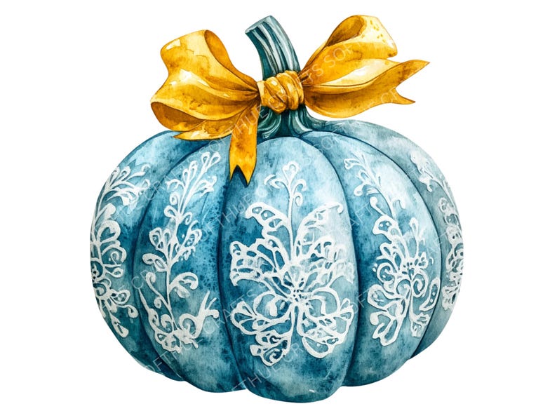 12 Watercolor Pumpkin Clipart Set: Fall Autumn PNG Images (digital ...