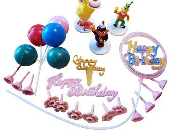 Vintage Sesame Street and Assorted Cake Decorations