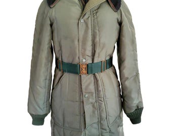 Vintage RefridgiWear Women's Army Green Long Parka with Belt