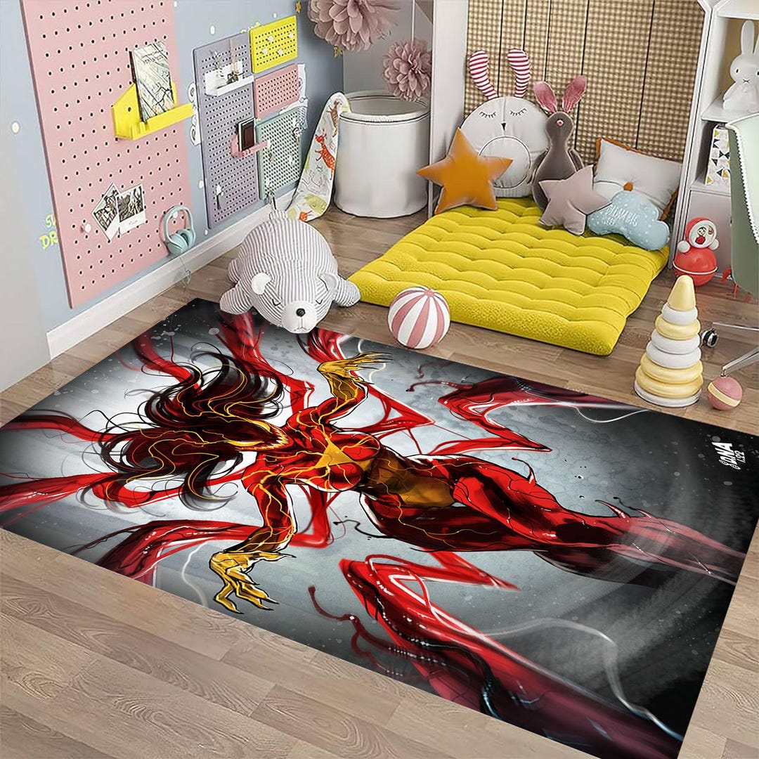 Spider-verse Rug | Superhero Kids Room Carpet | Miles Morales Gift - Etsy