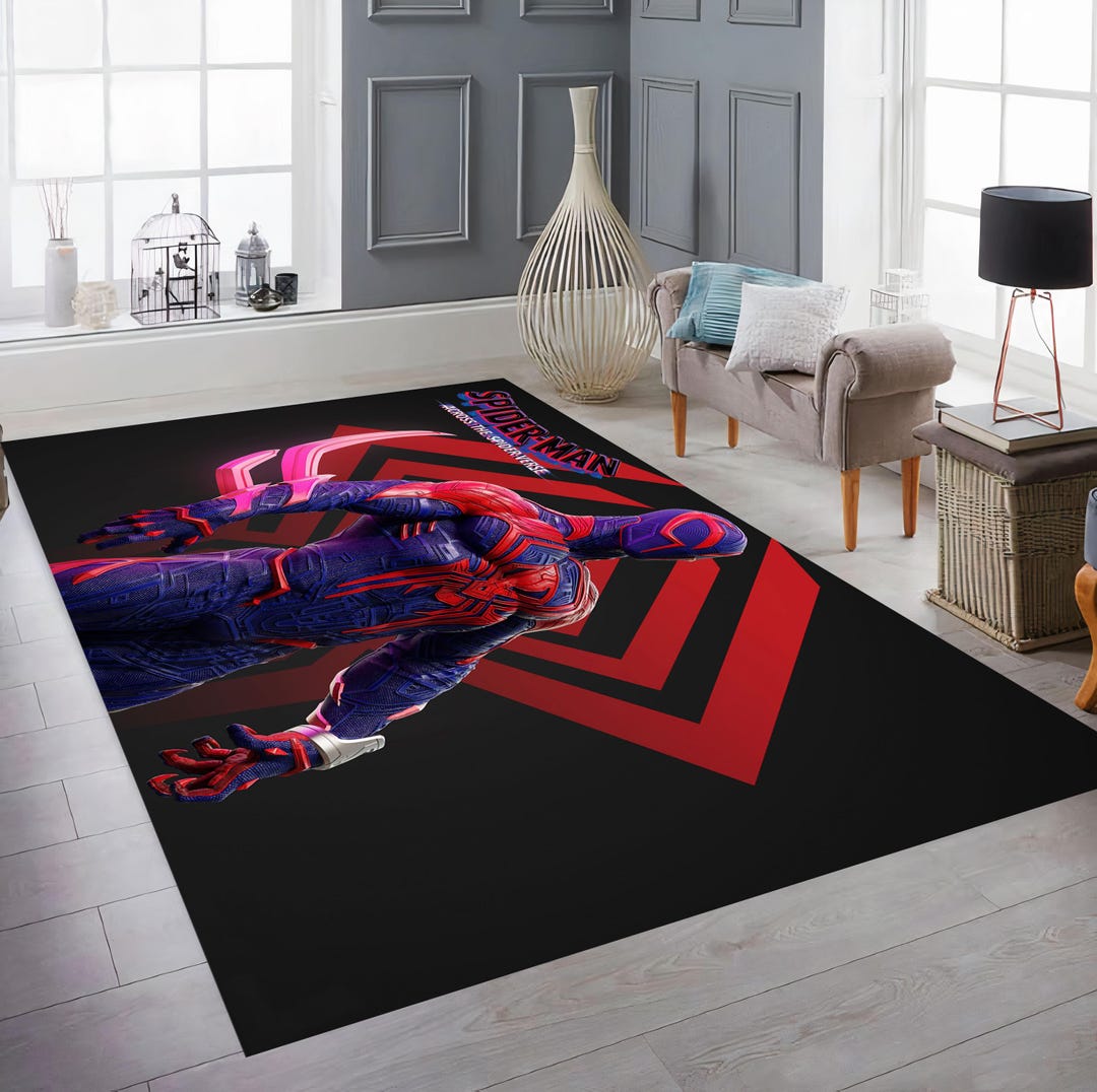 Spider-man Across the Spider-verse Rug | Marvel Kids Room Decor - Etsy