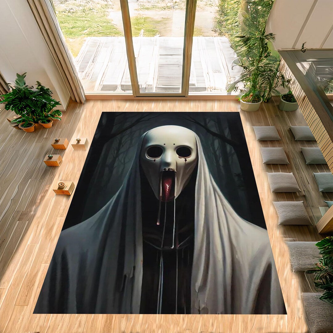 Spooky Ghost Halloween Rug: Gothic Horror Home Decor - Etsy