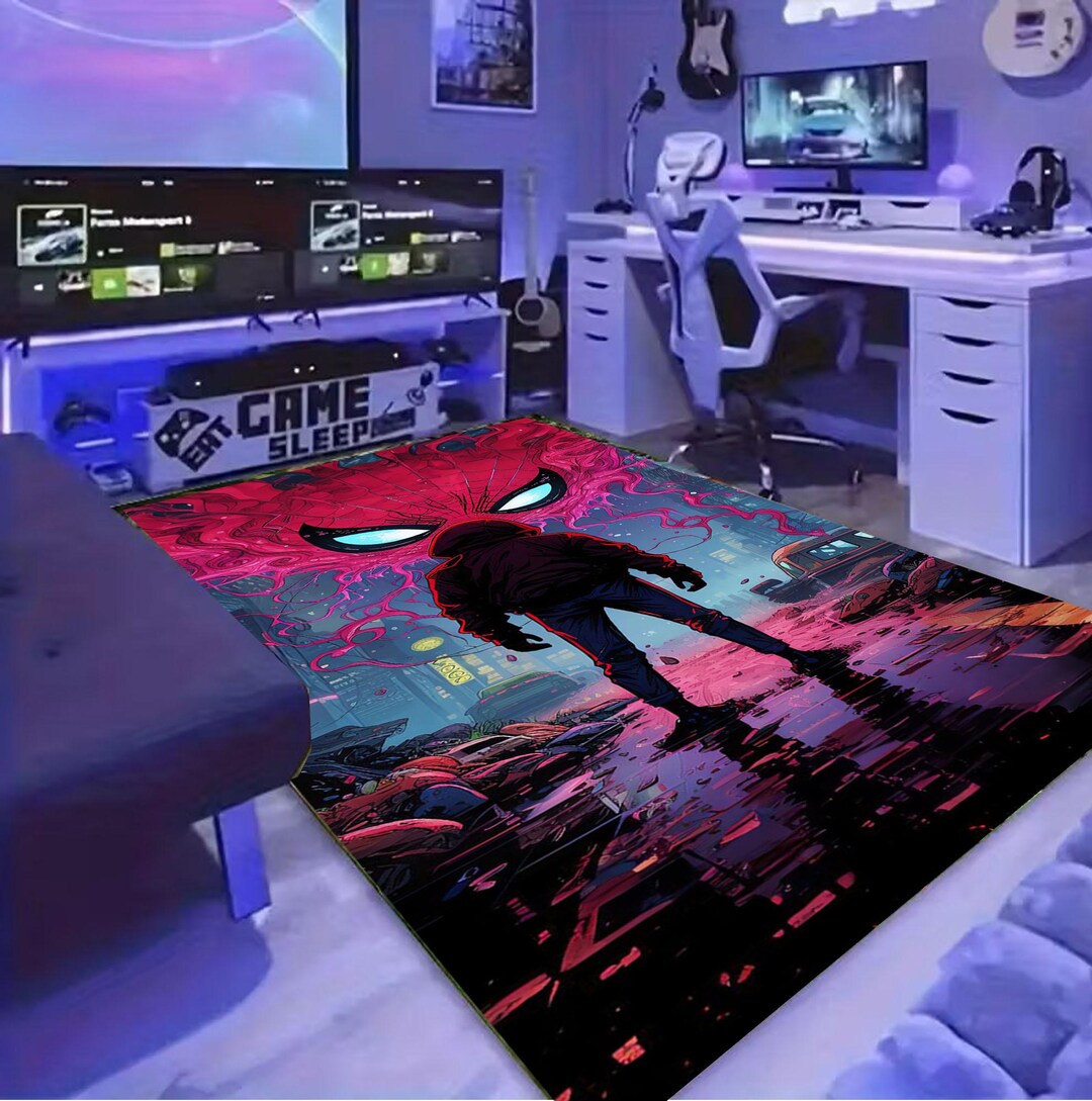 Spider-man Across the Spider-verse Rug | Superhero Area Carpet | Marvel ...