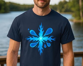 Symmetra Light Pulse T-Shirt - Unisex Boho Style, Casual Tee