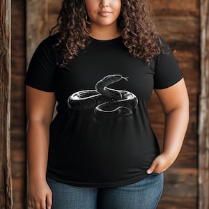 Backlit Ball Python Silhouette Shirt – Minimalist Reptile Design
