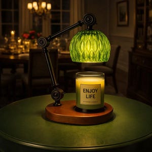 Modern Dimmable Candle Warmer Lamp – Adjustable Wax Melting Nightstand Light - Customizable