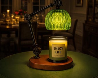 Modern Dimmable Candle Warmer Lamp – Adjustable Wax Melting Nightstand Light - Customizable